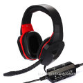 Comfortable leather earcap optical fiber cable gaming headset for PS4 with led light